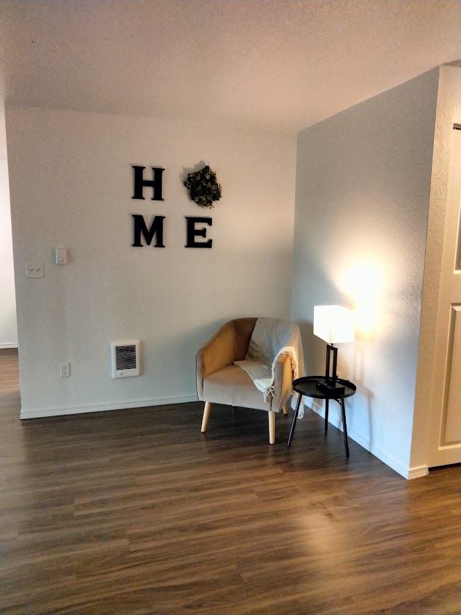 Living room in a two bedroom apartment home at Sherwood Glen