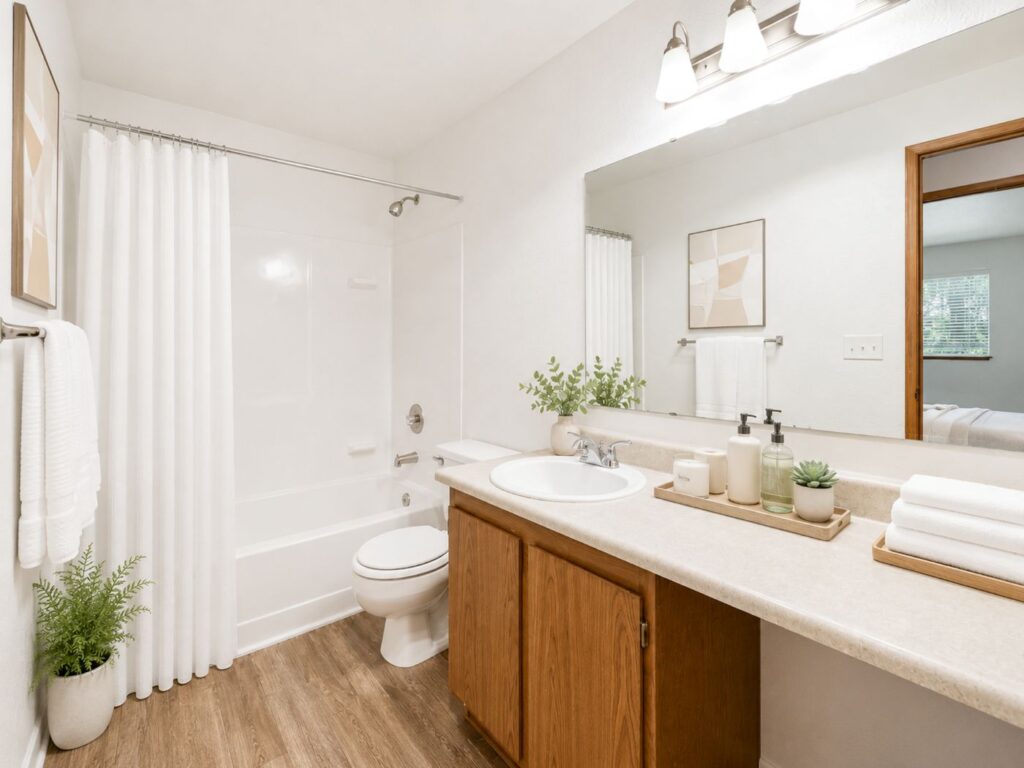 Bathroom in a Sherwood Glen apartment home